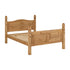 Corona 4FT6 Bed High Foot End - Distressed Waxed Pine